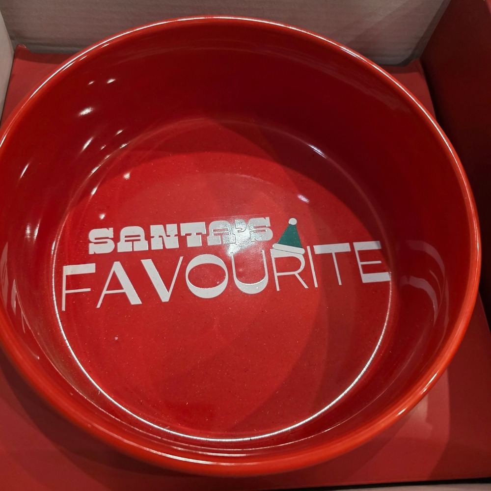 Indigo SANTA Mug and SANTA'S FAVOURITE Dog Bowl Set Christmas Holiday - Picture 5 of 8